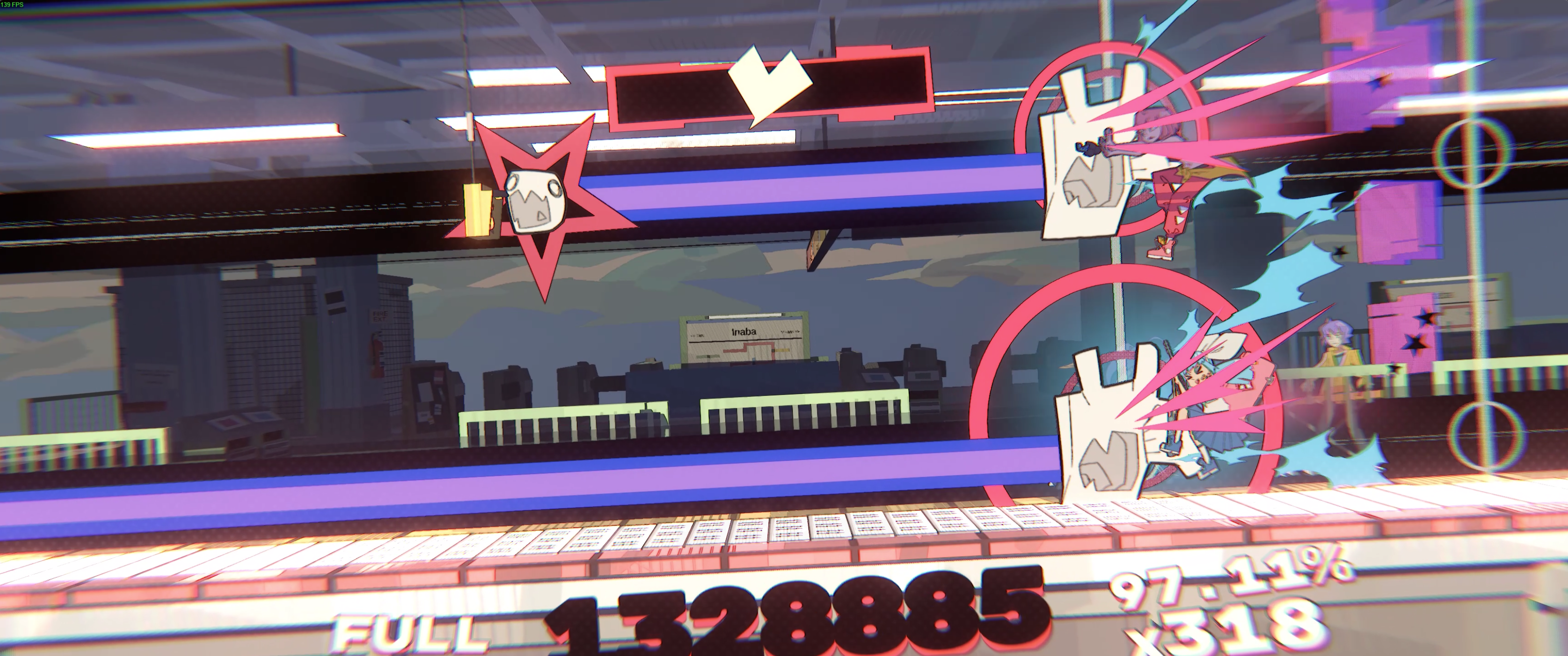 Screenshot from the game showing two sliders